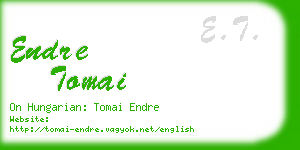 endre tomai business card